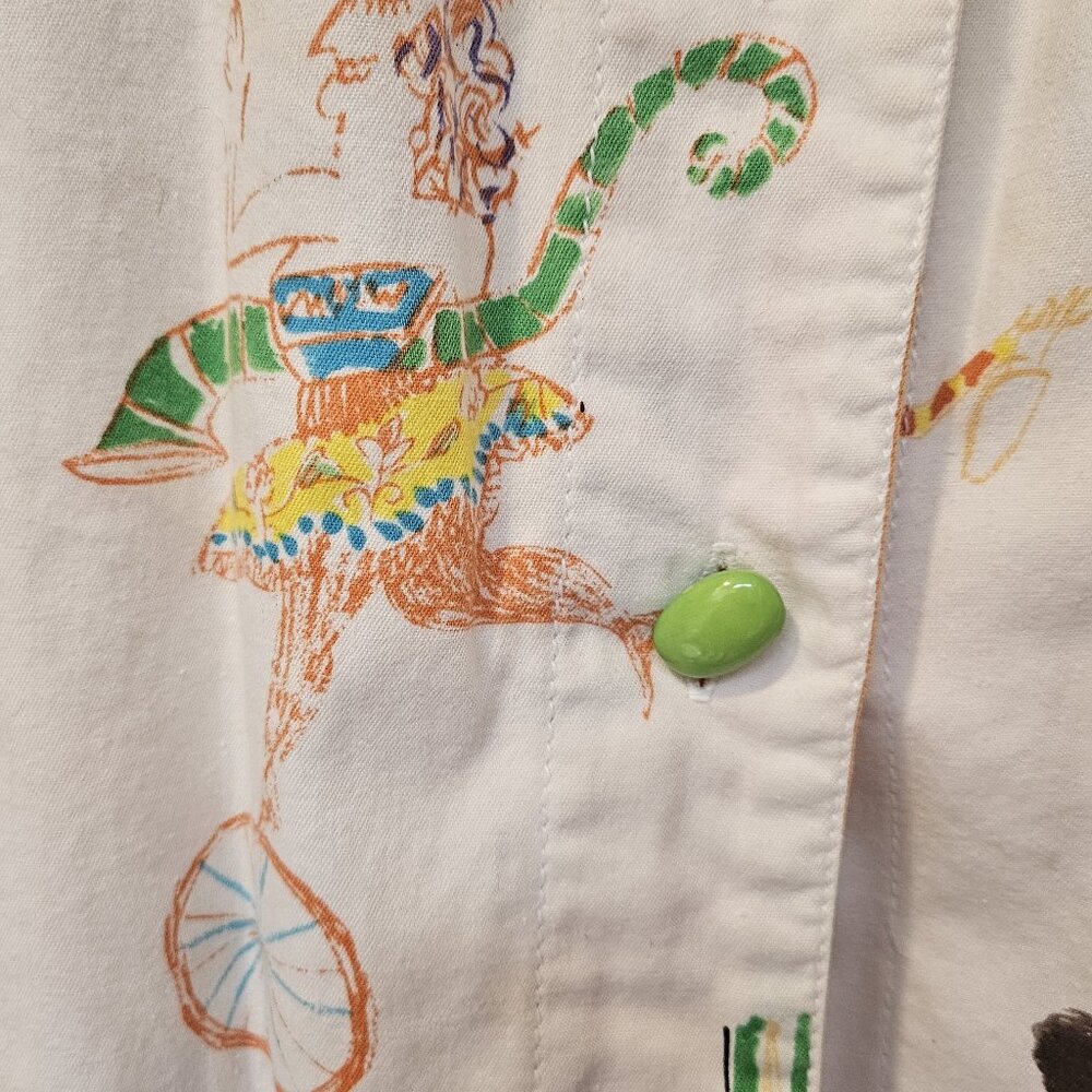 Gene Ewing Bis top drawings circus musician gunslinger unicycle angel whimsy M-L - Picture 7 of 16